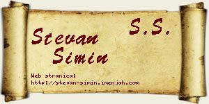 Stevan Simin vizit kartica